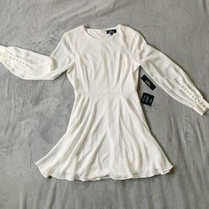 Lulus white long sleeve dress, bridal